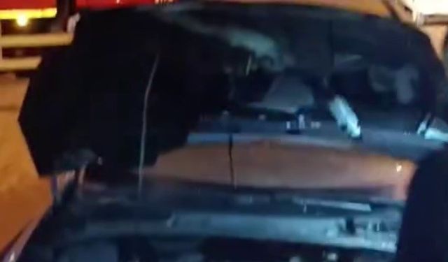 Park halindeki otomobilde yangın