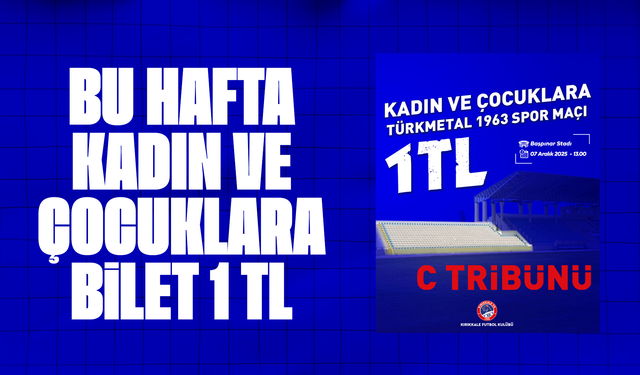 Kırıkkale FK maçında biletler 1 TL olacak!