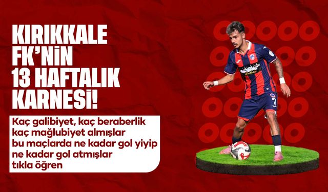 Kırıkkale FK’nin ilk 13 haftalık karnesi!