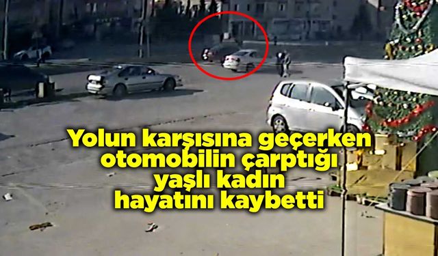 Yolun karşısına geçerken otomobilin çarptığı yaşlı kadın hayatını kaybetti