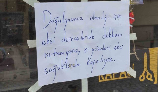 Esnaf, soğuk günlerde ısıtamadığı dükkanını açmıyor