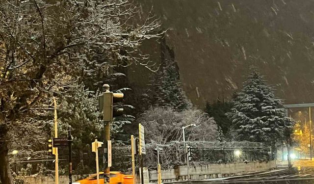 Gece saatlerinde kar yağışı etkili oldu