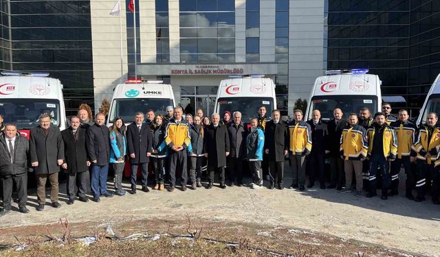 Konya'da 112 Acil Servis filosuna 13 ambulans daha katıldı