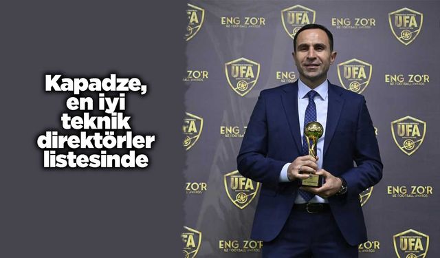 Kapadze, en iyi teknik direktörler listesinde
