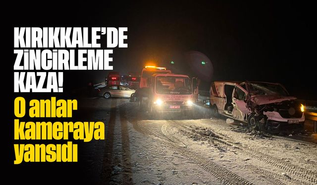 Kamyonet zincirleme kazaya neden oldu... O anlar kamerada