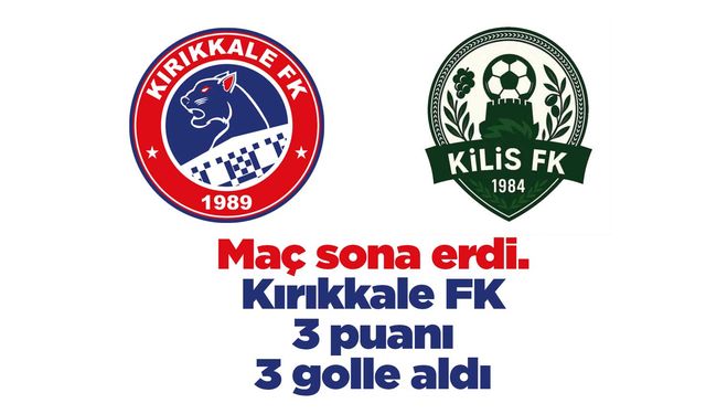Maç sona erdi. Kırıkkale FK 3 puanı 3 golle aldı