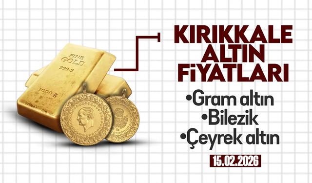 KIRIKKALE’DE BUGÜN ALTIN NE KADAR? 15 Şubat 2026