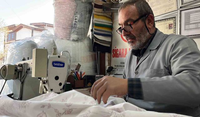 Büyük dedesinden miras yorgancılığı devam ettiriyor