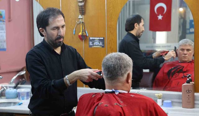 Engelli vatandaşlara bayram tıraşı ücretsiz