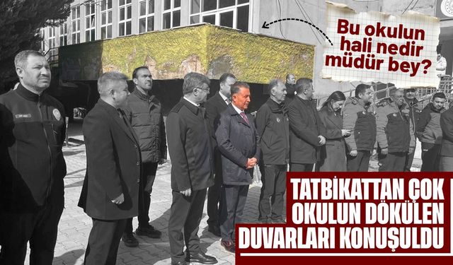 Kırıkkale’de tatbikattan çok okulun dökülen duvarları konuşuldu