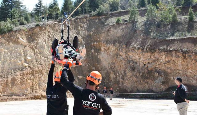 Gerçeği aratmayan arama kurtarma tatbikatı
