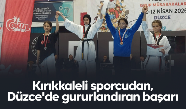 Kırıkkaleli sporcudan, Düzce'de gururlandıran başarı