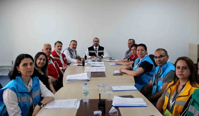 Devlet Hastanesi'nde eş zamanlı tatbikat