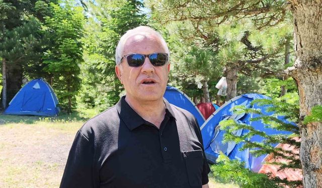 Görme engellilerin yaylada çadır kampı başladı