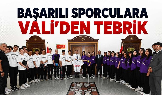 Başarılı sporculara Vali’den tebrik