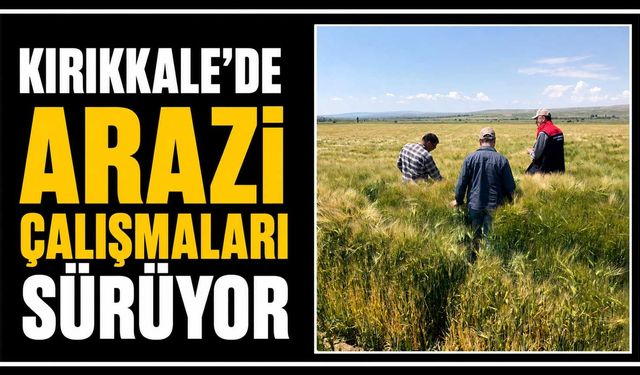 Kırıkkale’de arazi çalışmaları sürüyor