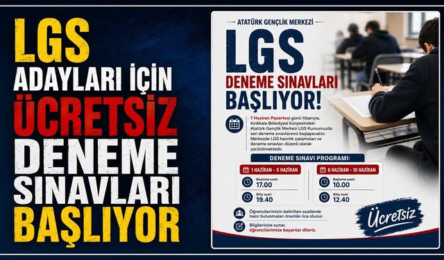 LGS adayları için ücretsiz deneme sınavları başlıyor