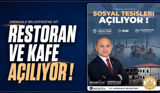 Kırıkkale Belediyesi’ne ait restoran ve kafe açılıyor