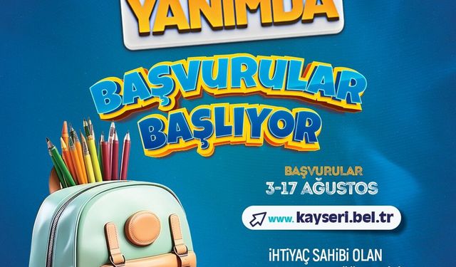 Başkan Büyükkılıç'tan öğrencilere 5 bin TL'lik kırtasiye-beslenme desteği: başvurular 3 Ağustos'ta