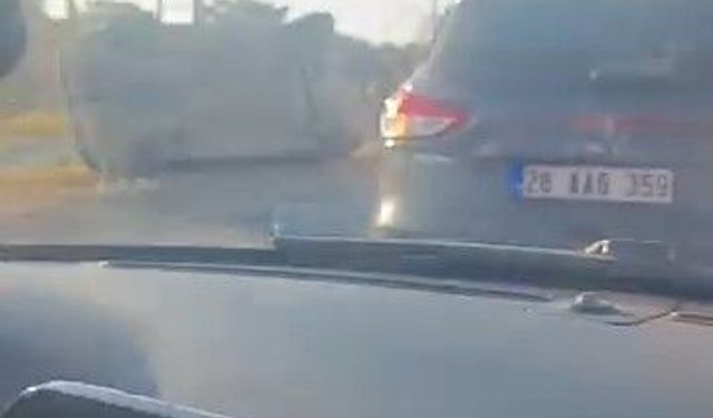 Kontrolden çıkan otomobil takla attı