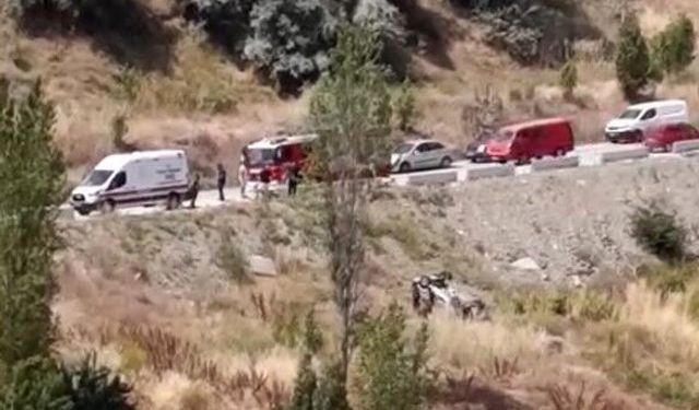 Şarampole yuvarlanan otomobilin sürücüsü yaralandı