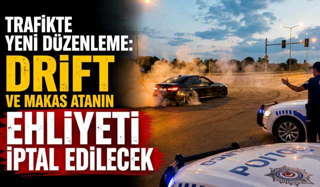 Trafikte yeni düzenleme: Drift ve makas atanın ehliyeti iptal edilecek