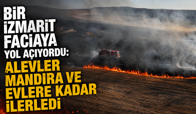 Bir izmarit faciaya yol açıyordu: Alevler mandıra ve evlere kadar ilerledi