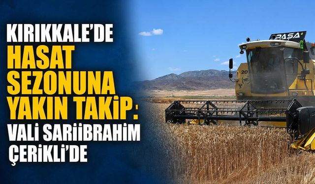 Kırıkkale'de hasat sezonuna yakın takip: Vali Sarıibrahim Çerikli'de