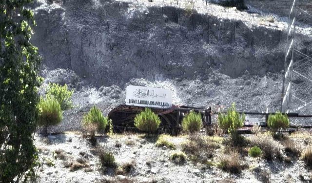 1 kişinin öldüğü ve 20 kişinin göçükten etkilendiği maden havadan görüntülendi