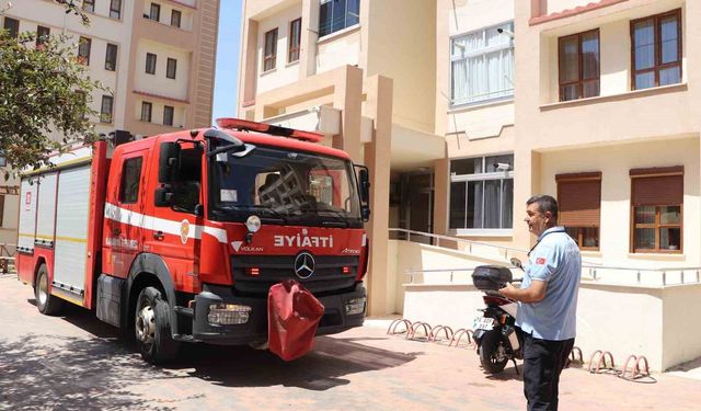 Dairede çıkan yangın korkuttu