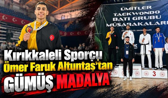 Kırıkkaleli sporcu Ömer Faruk Altuntaş’tan gümüş madalya