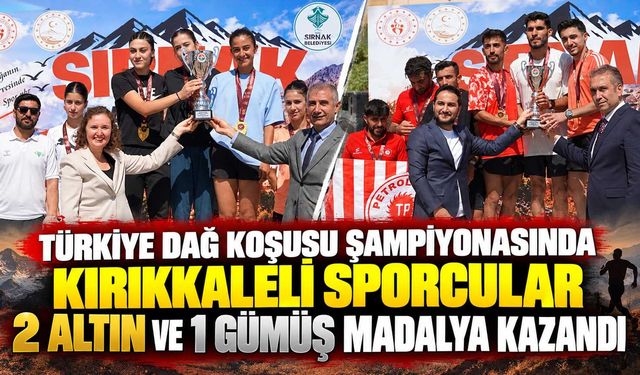 Türkiye Dağ Koşusu Şampiyonasında Kırıkkaleli sporcular 2 altın ve 1 gümüş madalya kazandı