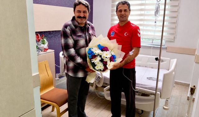 Dünya şampiyonu Erkan Balk'a geçmiş olsun ziyareti