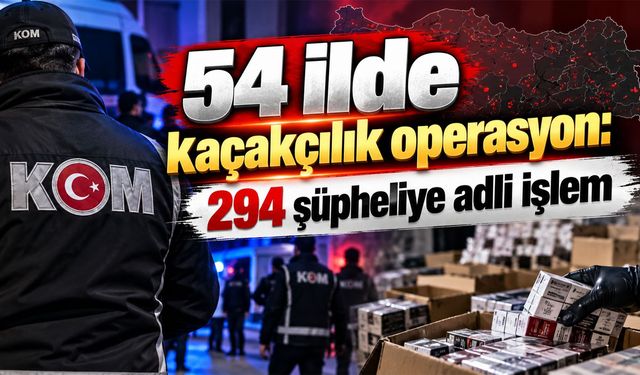 54 ilde kaçakçılık operasyon: 294 şüpheliye adli işlem