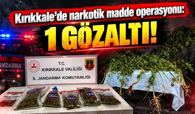 Kırıkkale’de narkotik madde operasyonu: 1 gözaltı!