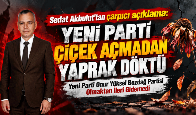 YENİ PARTİ ÇİÇEK AÇMADAN YAPRAK DÖKTÜ