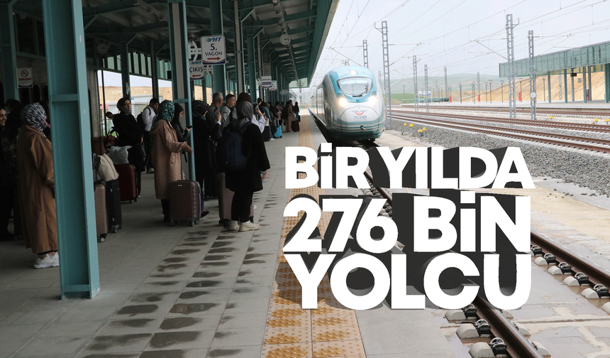Kırıkkale’den de geçen hızlı trenle 1 yılda 276 bin yolcu geliş gidiş yaptı