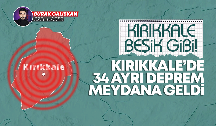 Kırıkkale’de 34 ayrı deprem meydana geldi