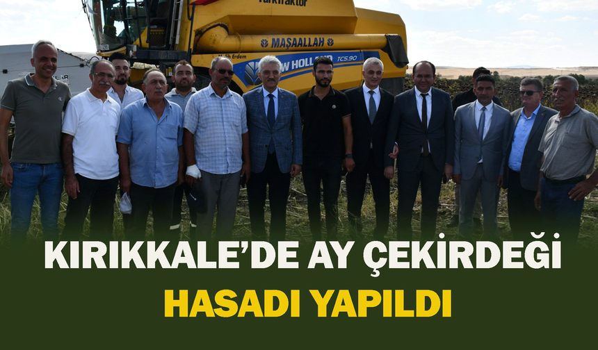 Kırıkkale’de ay çekirdeği hasadı yapıldı