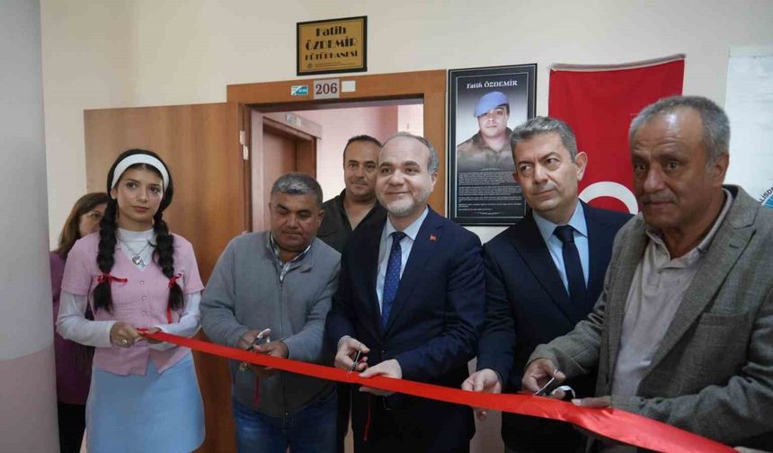 Şehit Fatih Özdemir adına kurulan kütüphane açıldı