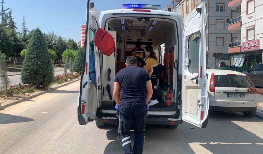 Devrilen motosikletin sürücüsü yaralandı