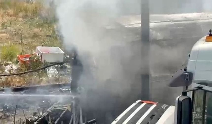 Konteyner yangını paniğe neden oldu