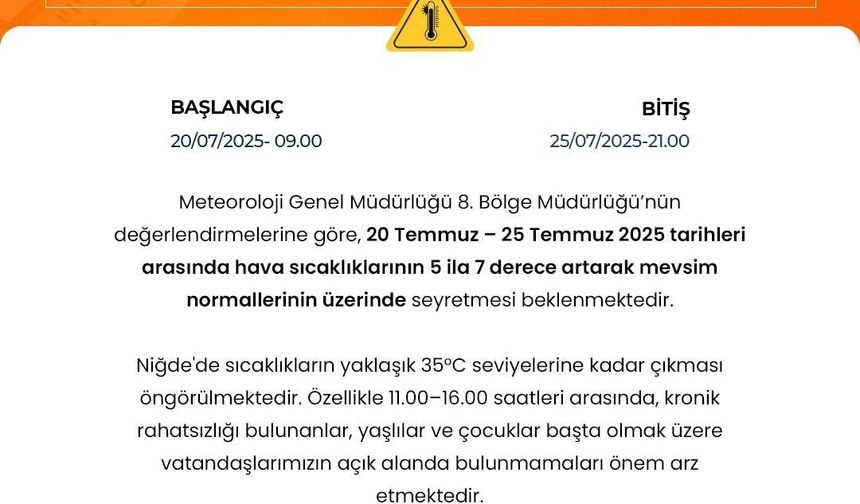 Hava sıcaklıkları mevsim normallerinin üzerine çıkacak