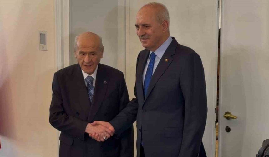 MHP lideri Bahçeli, TBMM Başkanı Kurtulmuş ile görüştü