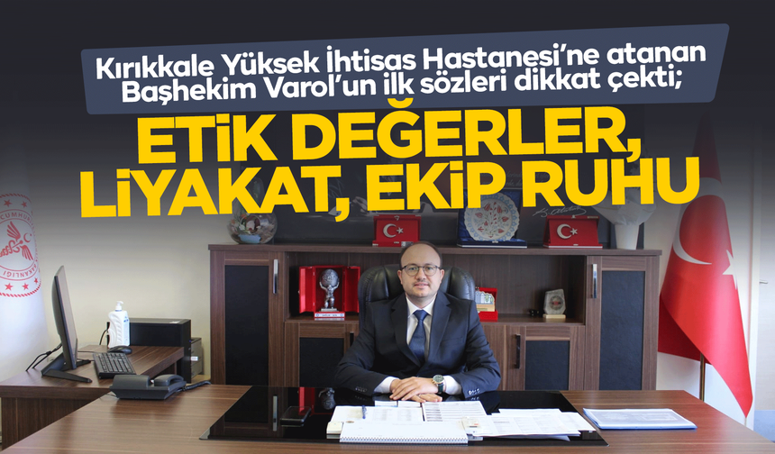 YİH Başhekimi Varol’dan ilk açıklama!
