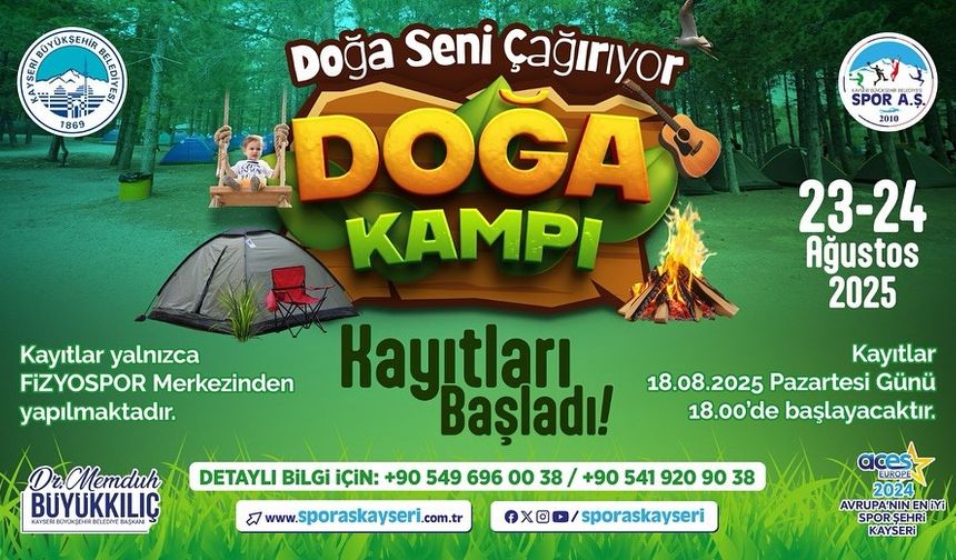Büyükşehirin doğa kampı, yoğun ilgiyle devam ediyor