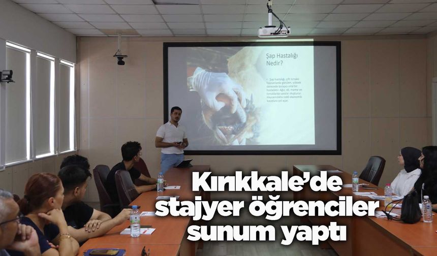 Kırıkkale’de stajyer öğrenciler sunum yaptı
