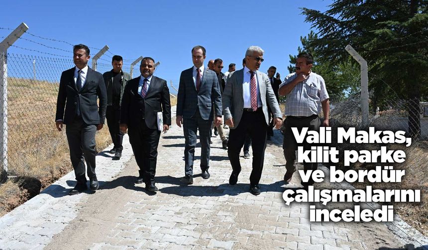 Vali Makas, kilit parke ve bordür çalışmalarını inceledi