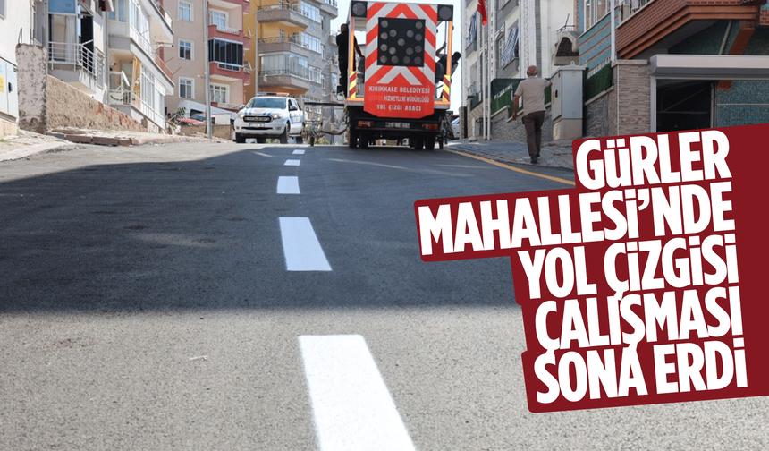 Gürler Mahallesi’nde yol çizgi çalışmaları tamamlandı