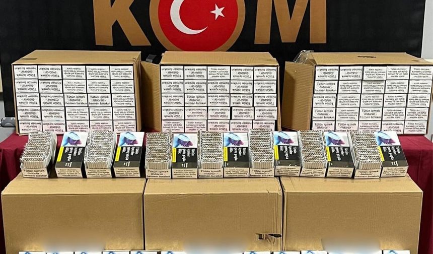 202 bin kaçak makaron ele geçirildi